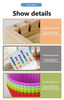 Juguetes Educativos Montessori Para Niños Prueba De Colores Con Test Tube Y Cuentas De Bricolaje Para El Desarrollo Cognitivo Y La Coordinación Ocular-Mano - details 12