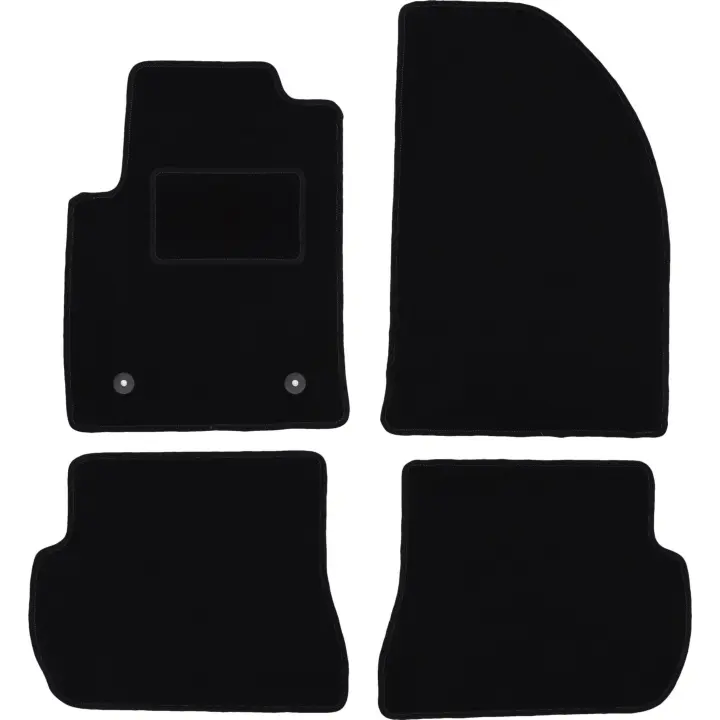 Juego completo de alfombrillas de terciopelo para: Ford Fusion hatchback (2005-2012) - 1