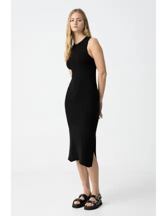Vestido Tiffosi Halia negro de punto - 1