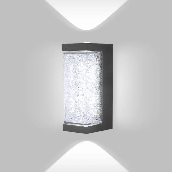 Lámpara De Pared Moderna Para Exteriores Luz De Puerta Impermeable Con Cristal Iluminación De Dormitorio Para Pasillo Jardín Decoración De Patio Luz LED Self-Contained No Dimmable - 1