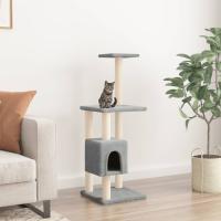 vidaXL Rascador para Gatos con Postes de Sisal 104 cm Mascotas Refugio Color Gris claro,  Crema,  Gris oscuro y mas - details 1