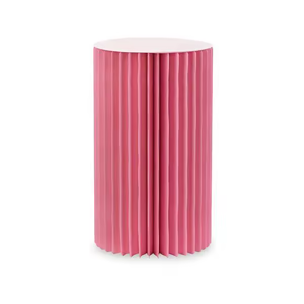 Cupid & Co. Cilindro de papel plegable con bandeja D 350 mm H 600 mm Rosa - 1