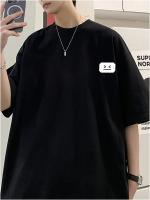 Camiseta De Algodón Peinado Para Hombre Y2k Harajuku Unisex Coreano Kpop Streetwear Top Gráfico Oversize Manga Corta Tees - details 5
