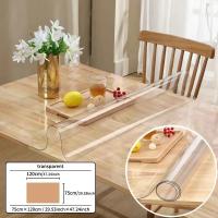 Mantel De PVC Transparente Y Mate Impermeable Y Resistente Al Aceite Para Cocina Y Comedor Cubierta Rectangular De Vidrio Suave - details 0