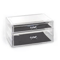 Bloom Store-pack2 Organizador Multiusos，Caja Multiusos Confortime (23.5 x 15.2 x 10.7 cm)，Caja de joyería de acrílico transparente para mujer, caja de joyería simple,  caja organizadora de joyería, caja de almacenamiento de joyería para pendientes y pulse - details 3