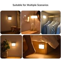 Lámpara Nocturna LED Con Sensor De Movimiento Recargable Para Dormitorio Cocina Escaleras Pasillo Armario Iluminación USB Rectangular - details 8
