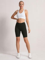Shorts De Cintura Alta 2XXL Para Mujer En 16 Colores Estilo Fitness Con Bolsillos Y Compresión Ropa Deportiva Casual De Verano Nylon - details 4