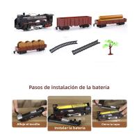 Tren De Ferrocarril Clásico Con Motor De Agua Vapor Para Niños Juguete De Modelo De Simulación Con Caminos De Tren Regalo Educativo Para Niños Mayores De 7 Años - details 2