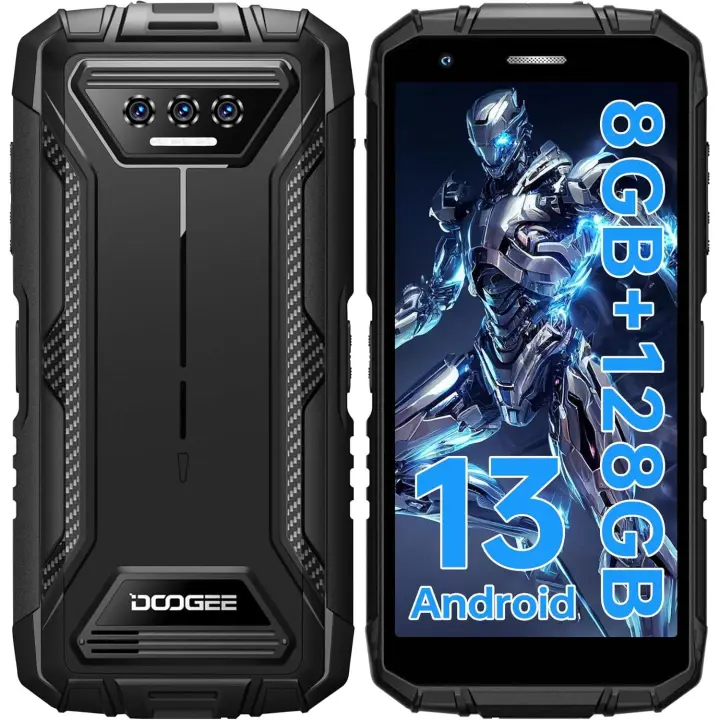 Telefono Movil DOOGEE S41 Plus Smartphone 8GB+128GB 6300mAh, 5.5" HD+ Display Movil Irrompible Dual SIM 4G/NFC/OTG/GPS - 1