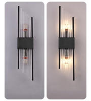 Bocadillo De Vidrio Con Acero Inoxidable Y LED Para Decoración De Hogar Adecuado Para Pasillo Estudio Dormitorio Estilo Moderno Soporte De Montaje En Pared Incluye Bombillas - details 6