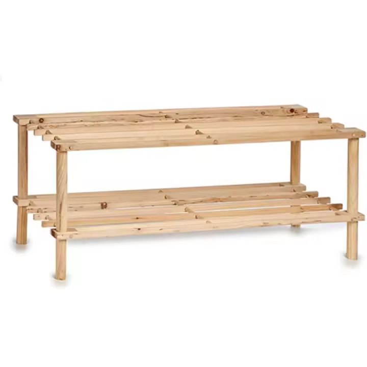 ARISE SHOP-Zapatero Madera 2-3-4Pisos Diseñado en España, Banco Zapatero, Mueble Zapatero de Madera de 3 Niveles, Medidas: 63x26x48.5 cm - 1