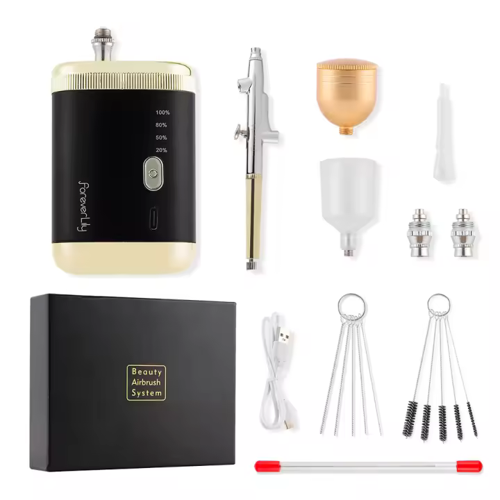 Pistola De Pintura Con 3 Niveles De Presión Para Arte De Uñas Maquillaje Tatuaje Pintura De Pasteles Rociador De Hidratación Para La Cara - 1