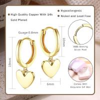 Aros de corazón para mujeres y niñas, dorados y plateados, con forma de corazón - details 0
