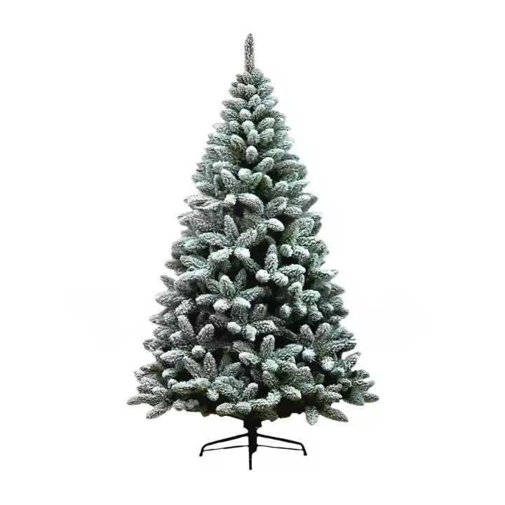 PANDA HOME Árbol de Navidad con Base Metálica - Tamaños 60-240 cm - Verde, Blanco, Nevado, Fruto Rojo, Rosa Classic, Pino Nieve - 1