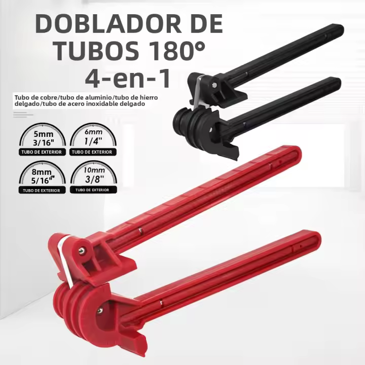 Juego De Herramientas De Doceño De Tubo 4 En 1 180° Para Cobre Aluminio Acero Inoxidable Fino Herramienta Multifuncional Para Reparación De Plomería - 1