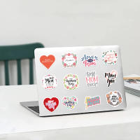 50PCS Etiquetas De Vinilo ROJO Para Día De La Madre Decoración DIY Para Teléfono Coche Portátil Fridge Caja Dibujos Animados Lindo Rosa - details 1