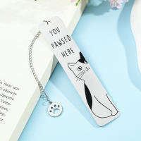 Marcapáginas De Acero Inoxidable Con Diseño Creativo De Gato Y Texto Colorido Regalo Perfecto Para Amantes Del Lectura - details 7