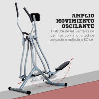 HOMCOM Bicicleta Elíptica Máquina de Step Ajustable con Pantalla Carga 110 kg Air Walker para Entrenamiento Cintura Caderas Piernas en Casa Oficina 96x60x152 cm Gris - details 3