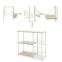 Meyvaser Estantería de Cocina con Cestas de Malla Metálica y Estantes Blancos - details 3