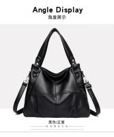 Bolso de mano de PU para mujer de moda, estilo europeo y americano, con costura, sencillo, de alta calidad, Grande. - details 14