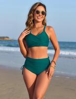 Bikinis Mujer Conjuntos de Bikini Push Up Cuello en V Traje de Baño de Dos Piezas Conjunto Bañador Control de Vientre de Cintura Alta Bikini - details 1