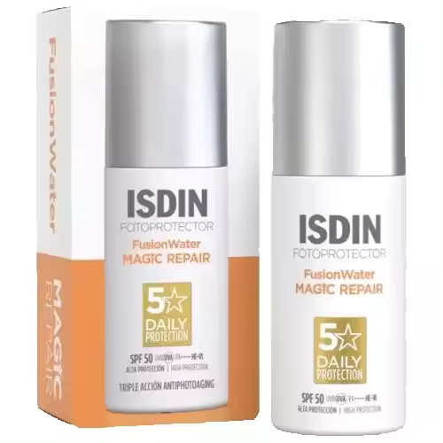 Isdin ISDIN - Fotoultra Age Repair Fusion Water SPF 50 - Protector Solar Facial de Fase Acuosa, Triple Acción Anti-fotoenvejecimiento, 50 Ml - Protección UV y Reparación Celular - 1