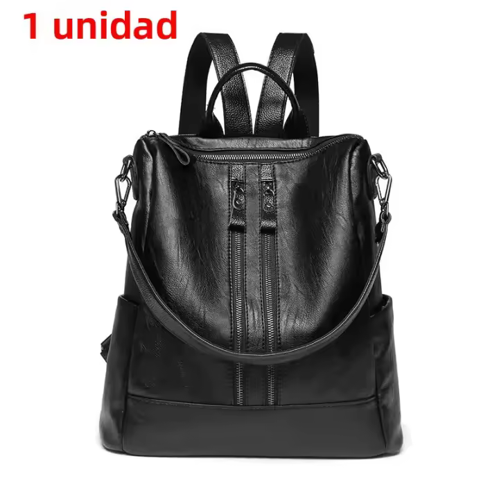 Nueva Mochila De Cuero Genuino Moda Para Mujeres Mochila De Viaje Casual De Cuero Suave Gran Capacidad De Almacenamiento Bolsa - 1