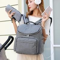 Mochila Casual Unisex USB Cargado Negro Sólido Polyester Bolsa De Viaje Para Hombre/Mujer Estudiante Chico/Chica - details 2