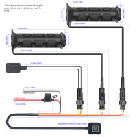 APWIKOGER Manoplas Calentadas Electrónicamente Para Motocicleta DC 12V Control De Temperatura Inteligente Accesorios Para Invierno - details 5