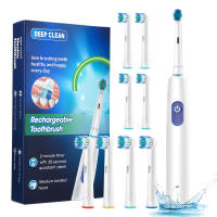 Cepillo De Dientes Eléctrico Rotativo Inteligente Con 5 Modos Recargable Incluye 8 Cabezales De Repuesto Cuidado Oral Para Adultos - details 1