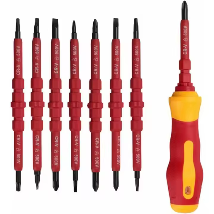 Juego de 7 Desatornilladores para Electricista de 500V - 1