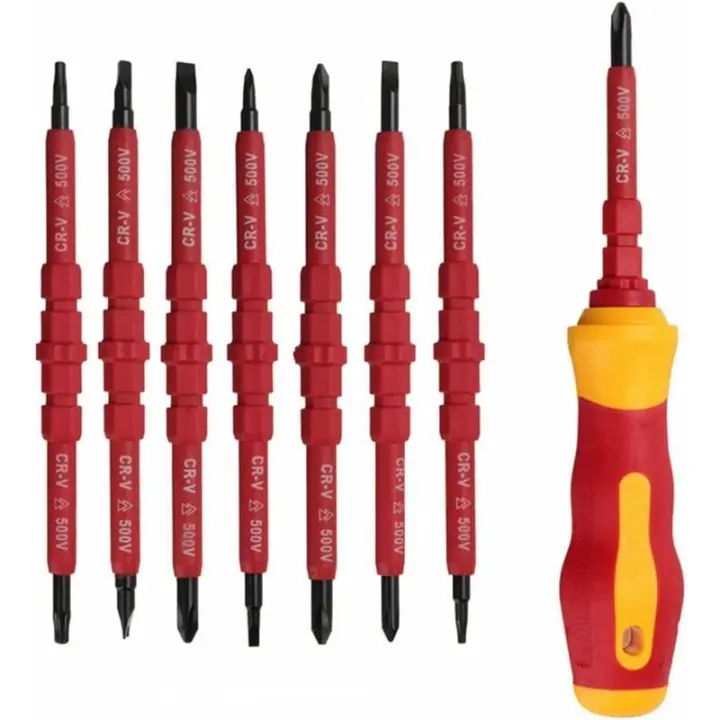 Juego de 7 Desatornilladores para Electricista de 500V - 1