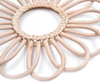 Espejo de ratán, forma de sol, espejo de pared decorativo redondo, ratán natural, estilo étnico nórdico para colgar baño o pasillo, sin espejo - details 2