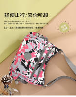 Bolso De Hombro Para Mujer Nylon Impermeable Bolso Bandolera Estilo Casual Con Solapa Y Bolsillos Internos Florales - details 0