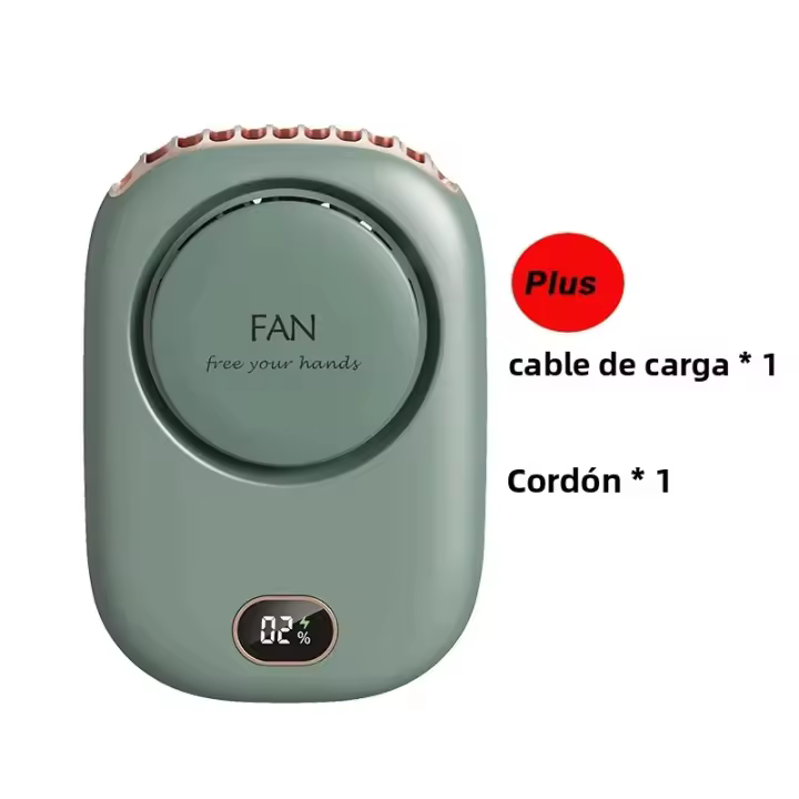 Ventilador Portátil Mini Turbo Silencioso Recargable Sin Hojas Para Estudiantes Deportes Y Viajes Accesorio Electrónico - 1