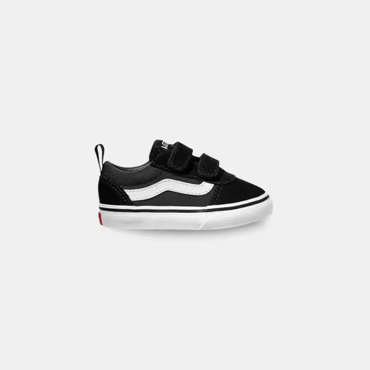 Vans Kid's Ward V Suede Canvas Black White Sneakers Vans 8998870942038 193394027071 - 1