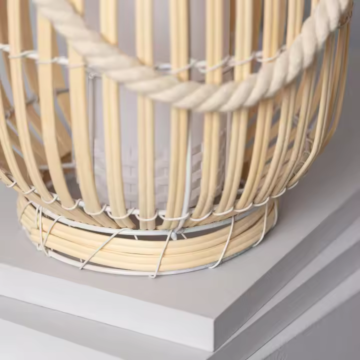 Ledkia Lámpara de Mesa LED Portátil para Exterior Ratán Dragonera Natural - 1