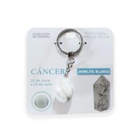 Mind Souls Zodíaco CÁNCER - Colgante, Pulsera o Llavero piedra Howlita Blanca - details 2
