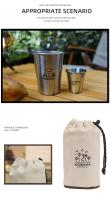Juego De Copas De Acero Inoxidable 304 Para Camping Y Viajes 4/6/8PCS Copas Portátiles Para Agua Café Cerveza Picnic Barbecue - details 9