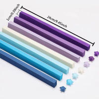 Papel Colorido Para Manualidades 540pcs DIY Origami Strip Plegable Para Decoración De Artes Y Crafts Suministros De Oficina - details 10