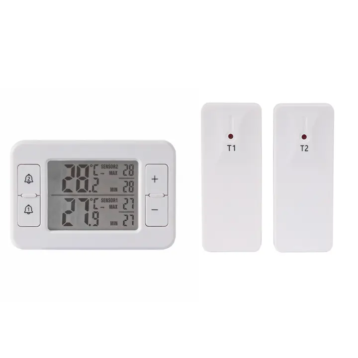 Termómetro Electrónico Para Refrigerador De Uso Doméstico Con Alarma Y Transmisión Inalámbrica De 100 Metros Rango De Medición -40℃~60℃ - 1