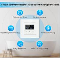 Termostato de calefacción por suelo radiante con WiFi inteligente AVATTO, sistema 55 estándar, superficie de cristal, para control de temperatura ambiente y actuador, compatible con Alexa/Google Home/Smart Life, WiFi de 2,4 GHz, 240 V, - details 6