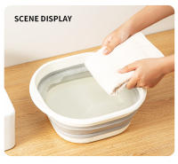 Paila De Baño Plegable De Silicona 1 PCS Portátil Y Ecológica Para Viajes Y Uso Doméstico En El Baño Opcional Colgante - details 10