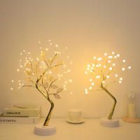 Lámpara De Noche LED Árbol De Navidad 108 LEDs Táctil Decoración De Fiesta De Boda Para Dormitorio Con Guirnalda De Hadas - details 2