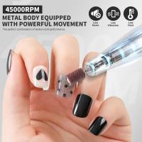 Torno para Uñas Profesional, 45000RPM Portatil Recargable Inalambrico con 12 cabezales de pulido y 48 cintas abrasivas y Pantalla LCD, para Manicura y Pedicura, para Gel o Acrilicas - details 4