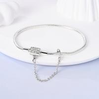 Pulsera De Plata 925 Para Mujer Con Cierre Original Y Cadena De Serpiente Adecuada Para Colgar Charm Brillo Zirconia Pulsera Clásica Para Fiestas - details 56