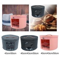 Caja De Sombreros Para Mujeres Y Hombres Con Tapa Antipolvo Portátil Organizador De Almacenamiento Para Sombreros Viaje Caja De Sombreros Para Sala De Estar Armario Oficina - details 3