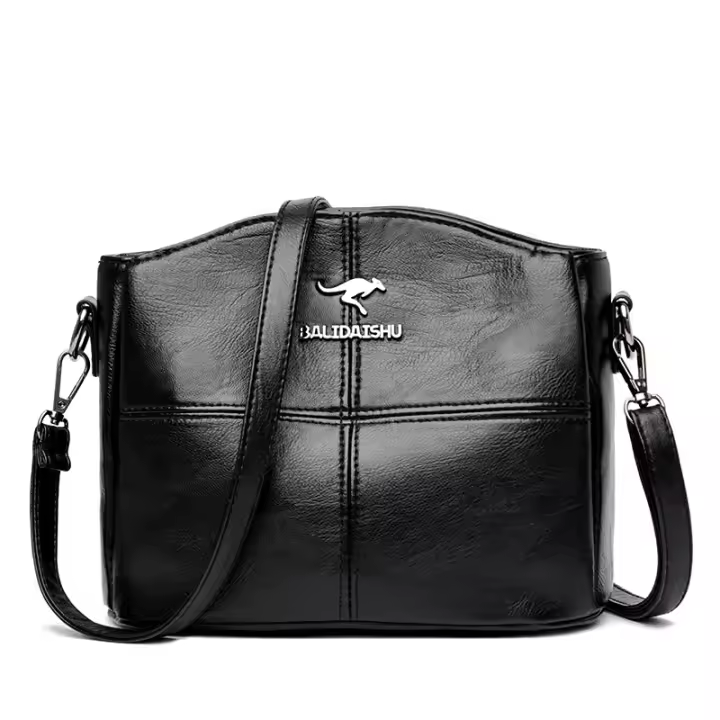 Bolso de mujer nuevo estilo con costuras, bolso de mujer de mediana edad, bolso de mensajero de un solo puerto, bolso de madre de mediana edad moderno - 1