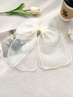Pinza Para El Cabello De Organza Blanca Con Lazo Flotante Para Mujeres Y Niñas Material De Raya Accesorio De Cabello De Alta Calidad - details 30