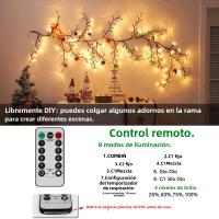 Lámpara De Ramas De Árbol DIY Con 72/96 LED Iluminación Solar O USB Para Decoración De Hogar Vines De Sombra Luz De Navidad Bendecible - details 2